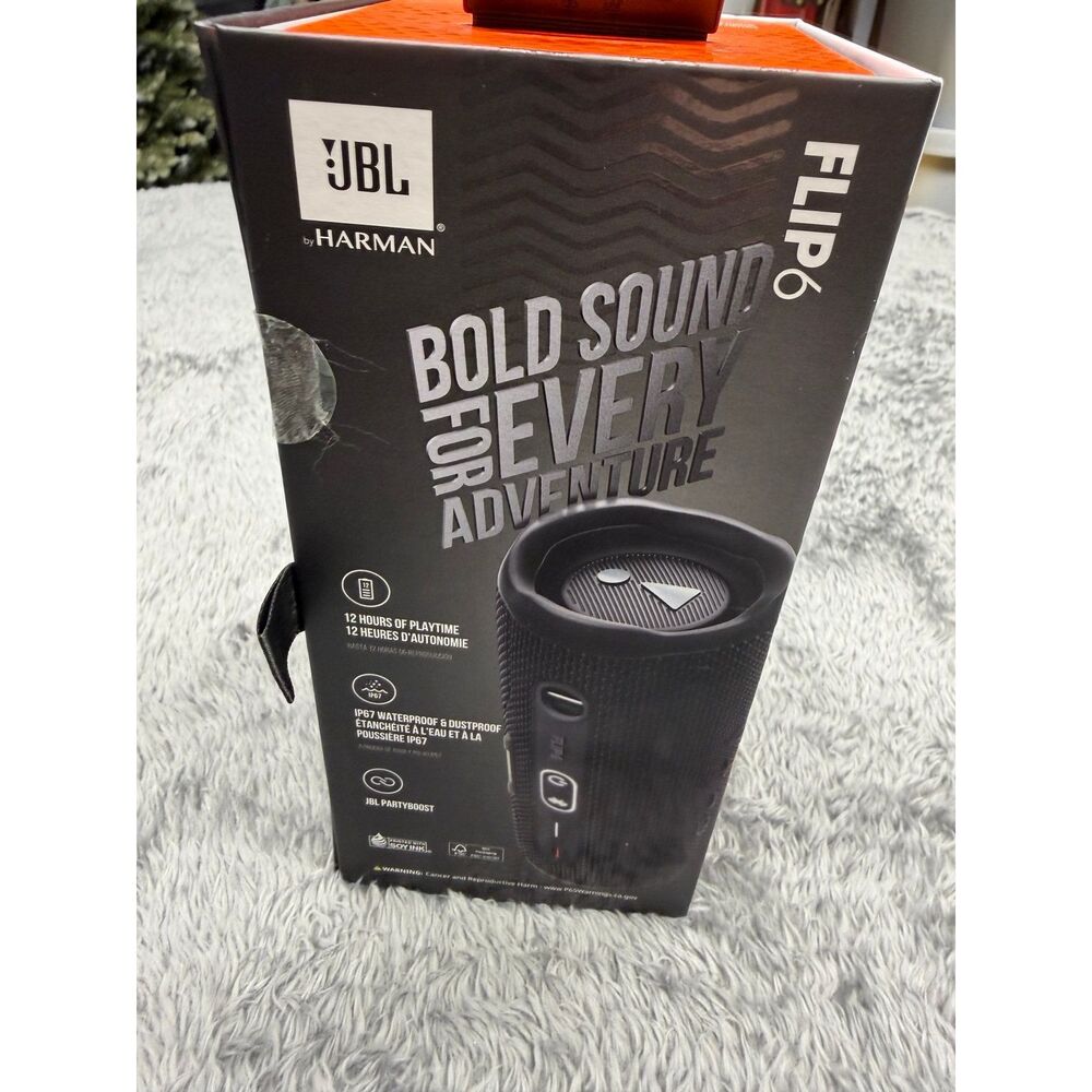 JBL FLIP 6 Waterproof Portable Bluetooth Speaker with PartyBoost (Midnight Black